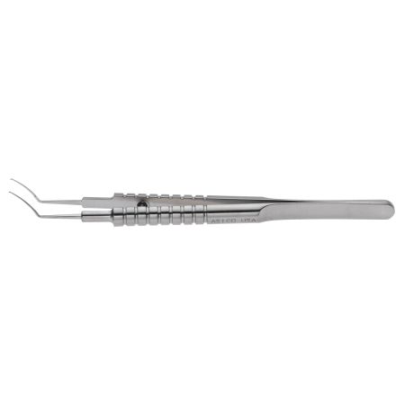 Tjia-Akahoshi Capsulorhexis Forceps with Round Handle & Laser Lines